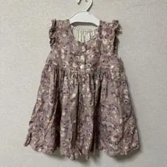 ハンドメイド　チューリップ柄ワンピース　100cm