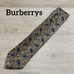 【美品】Burberrys バーバリー　ネクタイ　ブランド　ゴールド　シルク