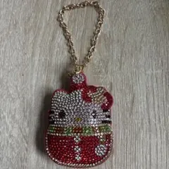 【サンリオ】ハローキティ　ジュエリーマスコット　クリスタルキーホルダー