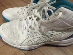 ASICS バスケットシューズ 23.5cm ホワイト/ターコイズ