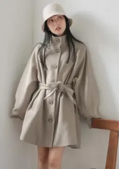 割引中⭐︎ LOWRYS FARM ミドルコート　ステンカラーコート グレー