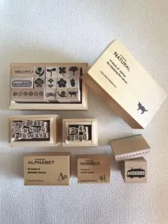 アルファベット&ナンバー&ナチュラル スタンプ セット＋その他2個