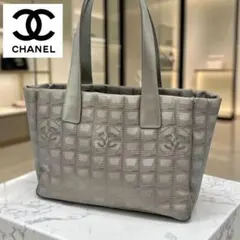 CHANEL シャネル ニュートラベルラインMM トートバッグ グレーのサムネイル