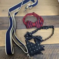 コムサイズム　キッズ　蝶ネクタイ　サスペンダー