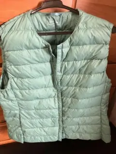 トップバリューXL ミントグリーン ダウンベスト