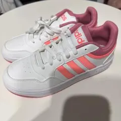 adidas ホワイト ピンク スニーカー　24.5cm