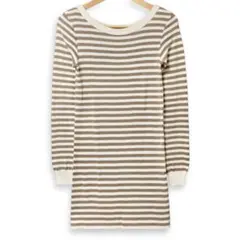 ドゥーズィエムクラス ★ロング丈ニット トップス ミニワンピース ボーダー 長袖