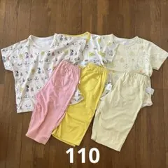ユニクロ 半袖パジャマ 3点セット 110 スヌーピー ミッフィーすみっコぐらし