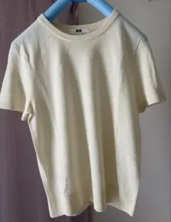 UNIQLO 半袖ニット　白　ホワイト