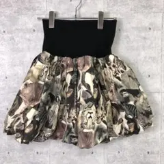 HOMLESS PARTY 動物プリント バルーン ミニ丈 フレアスカート
