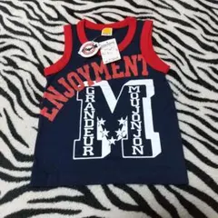 moujonjon タンクトップ 100cm ネイビー/レッド