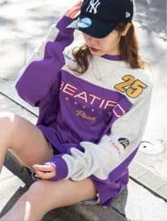 WEGO カレッジ風デザイン スウェットトレーナー