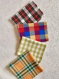 チェック柄ランチョンマット・ナフキン4枚セット