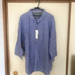 メンズ七分袖シャツ5L 綿100%