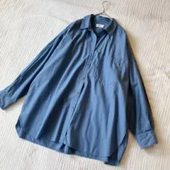 USED】IENA コットンシルクプルオーバーシャツ オーバーサイズ 36 