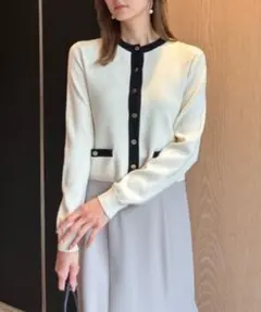 FRAY I.D クルーネックシンプルカーディガン