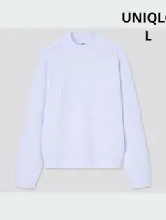 UNIQLO 　ライトスフレヤーンモックネックセーター L ライトパープル