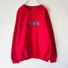 アメリカ古着　スウェット　ビーチサンダル　刺繍 フロリダ　古着　L