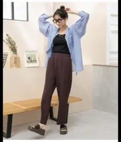 【美品】LOWRYS FARM シアーバンドシャツ　サイズ2