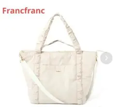 Francfranc　クラシックフラワー トラベルバッグ 撥水加工キャリーオン