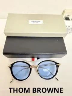THOM BROWNE TB-011メガネ 度なし サングラス ブラック ゴール TB-011 / Thom Browne トムブラウン メガネ取扱い店舗｜ 東京・中目黒