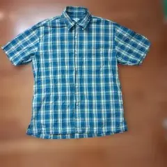 a.v.v HOMME チェック柄 半袖シャツ ブルー系 Mサイズのサムネイル