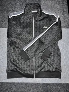 LACOSTE 幾何学模様 ブラックジャージ US M - メルカリ