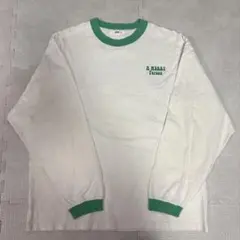 WEGO 長袖 Tシャツ ホワイト/グリーン