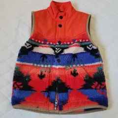 3月末まで限定価格！美品　ラルフローレン　ネイティブ柄　ボア　ダウン　ベスト