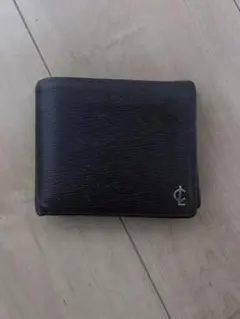 【COACH】コーチ 二つ折り財布 ブラック レザー シボ革 メンズ