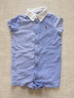Ralph Lauren オックスフォード ファン ショートオール　ロンパース