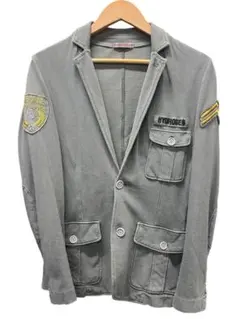 オ ハイドロゲン HYDROGEN アウター ロゴ ボタン　ミリタリージャケット