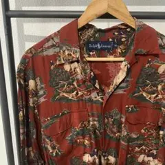 Ralph Lauren ラルフローレン 柄シャツ 古着