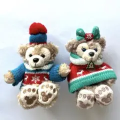 ダッフィー&シェリーメイ　ぬいぐるみストラップ　2012 クリスマス