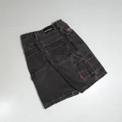 90s SOHK スクールオブハードノックス ブラック ハーフパンツ B系 極太のサムネイル
