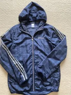 adidas レディースウインドブレーカーL 紺色