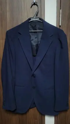 ネイビー ビジネスジャケット シングルブレスト