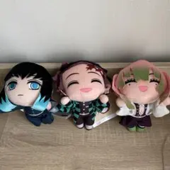 鬼滅の刃 ぬいぐるみ ★ 炭治郎 無一郎 蜜璃 3個セット 寝そべり ちびぐるみ