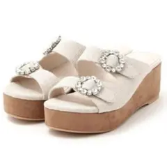 ジルバイジルスチュアート プラットフォーム ビジュー サンダル　M