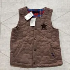 Moujonjon 星柄キルティングベスト 120