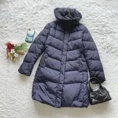 ユニクロ ダウンコート ロング M 防寒 ダブルジップ 体型カバー カジュアル