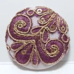 インド刺繍　№2915　ボルドーゴールド　㊳ミリ