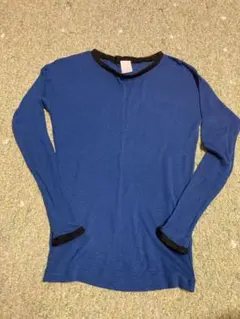 美品PUPULAププラ　薄手ブルーニットのサムネイル