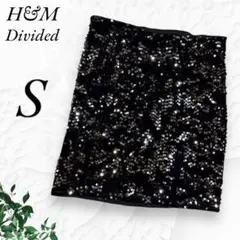 美品 エイチアンドエム Dividedスカート タイト ひざ丈 ミニ キラキラ
