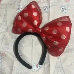 ディズニー カチューシャ リボン デカリボン 赤