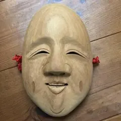 神楽面　お面　狂言　能面　泥眼　木彫り 神楽面 お面 狂言 能面 泥眼 木彫り - メルカリ