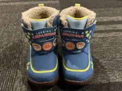 【美品】アンパンマン スノーブーツ ウィンターブーツ ブーツ 青 15cm