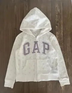 y2k GAP パーカー ラメ ロゴ スパンコール 平成ギャル フリース 星柄