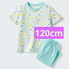 ② ユニクロ 半袖 パジャマ サンリオ ポチャッコ 青 120cm 120のサムネイル