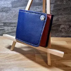 【本革•手縫】三つ折り財布　コンパクト財布　カードケース　トラッカーウォレット